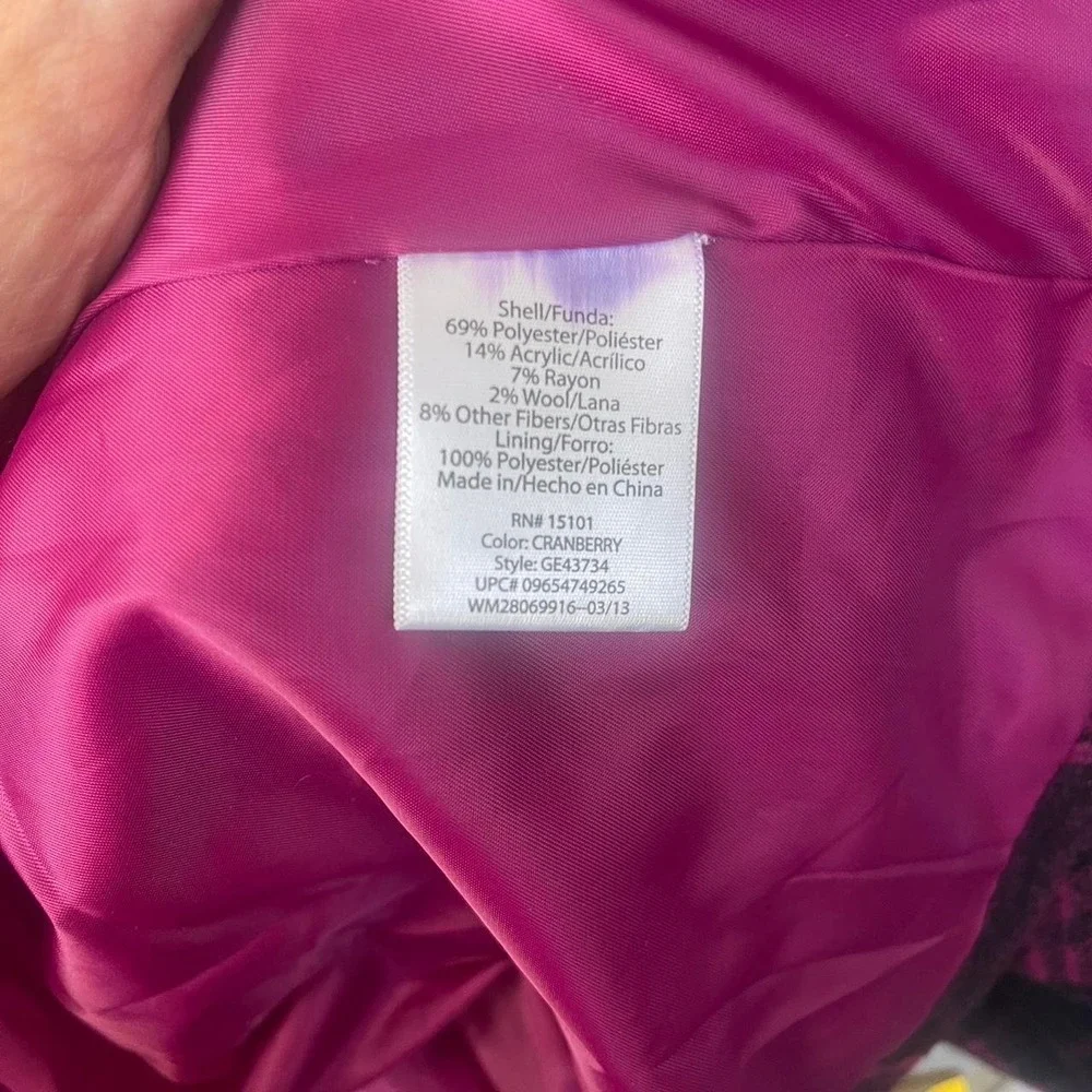 Youth George black and pink wool blend jacket girls